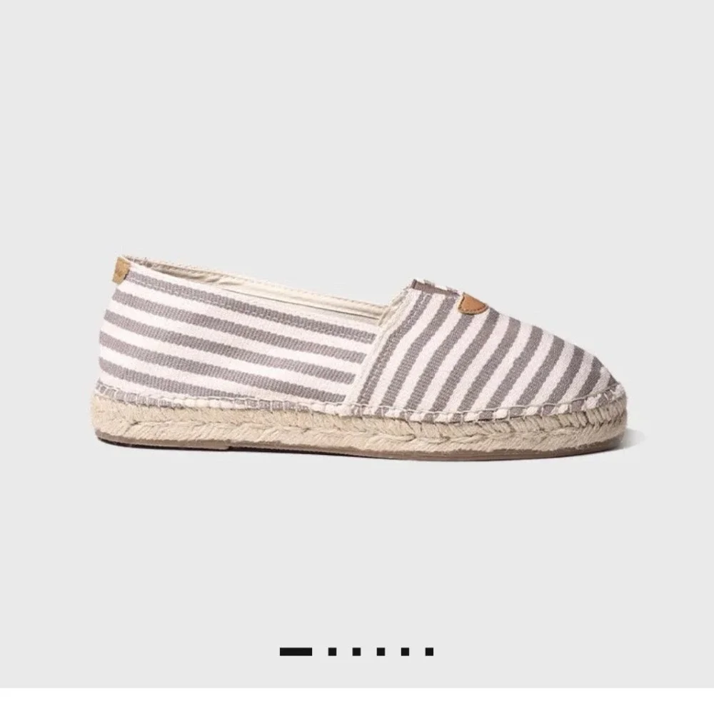 Toni Pons Women's‎ Espadrille Slip On Shoes Taupe cream Striped Casual Size 9